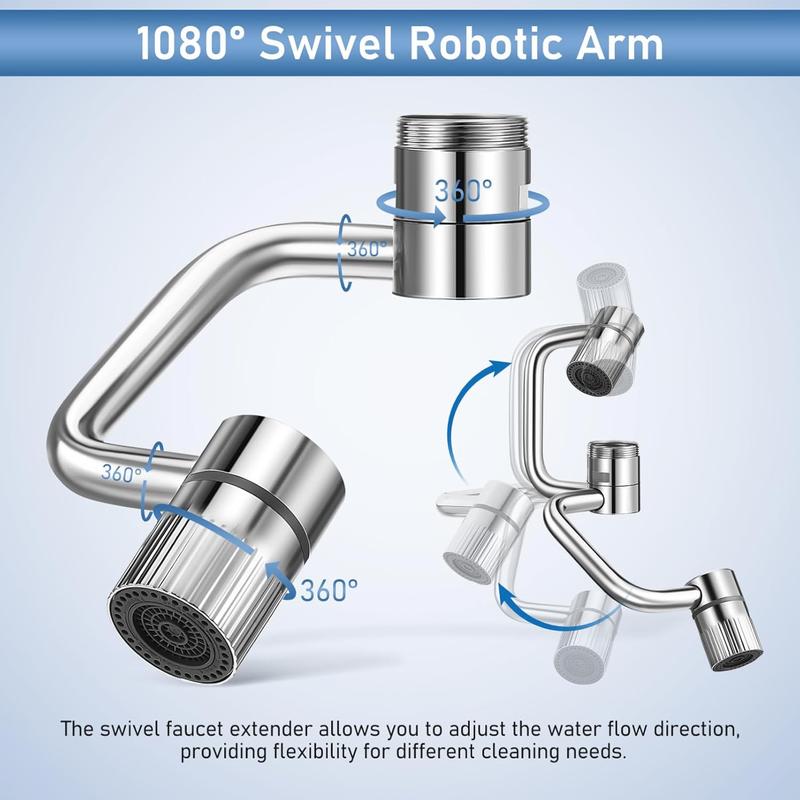 QV: 1440° Rotatable Faucet Aerator Extension