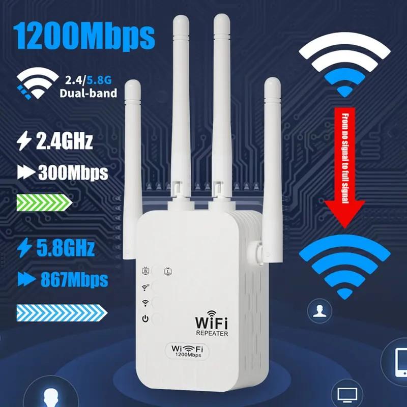WiFi Extender 2025, Dual Band (5GHz/2.4GHz) Signal Booster