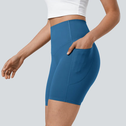 UltraSculpt High Waisted Tummy Control Pocket Shaping Training Biker Shorts 3"/5"/7"/9“