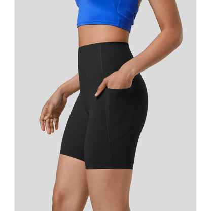 UltraSculpt High Waisted Tummy Control Pocket Shaping Training Biker Shorts 3"/5"/7"/9“