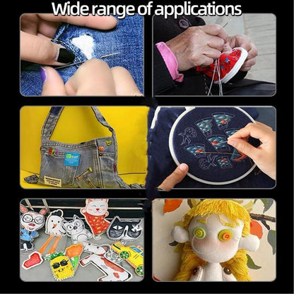 34PCS Big Eye Steel Needles Set