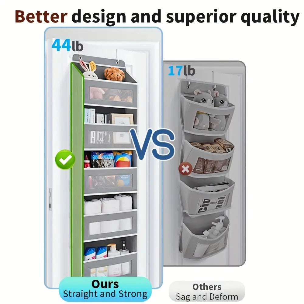 Over-the-Door Hanging Storage Box 4-Tier Fabric Organizer