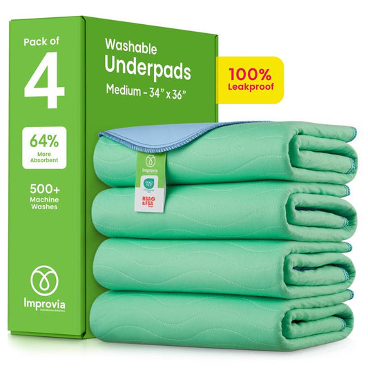 Washable Underpads - Reusable Heavy Absorbency Bed Protection Pads for Kids, Adults and Pets-