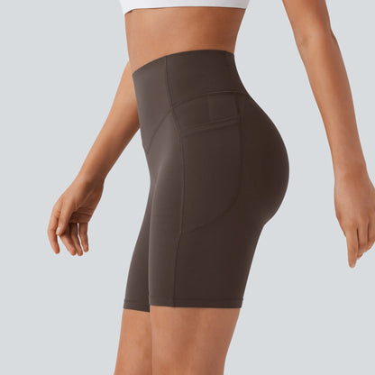 UltraSculpt High Waisted Scrunch Butt Lifting Tummy Control Pocket Shaping Workout Biker Shorts 5"/7"