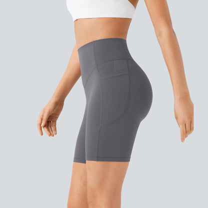 UltraSculpt High Waisted Scrunch Butt Lifting Tummy Control Pocket Shaping Workout Biker Shorts 5"/7"