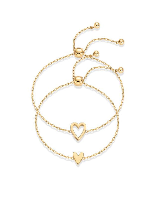 14K Gold Plated Adjustable Matching Bracelets