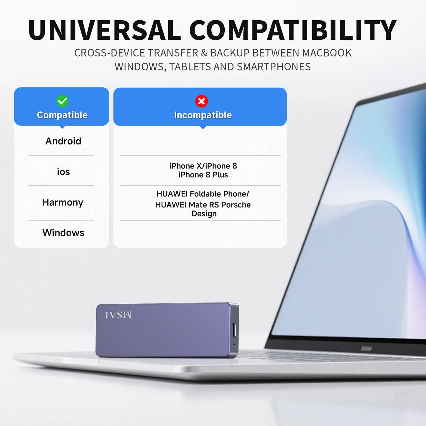1TB USB Flash Drive High-Speed USB 3.0 External Storage for iPhone Android PC Mac