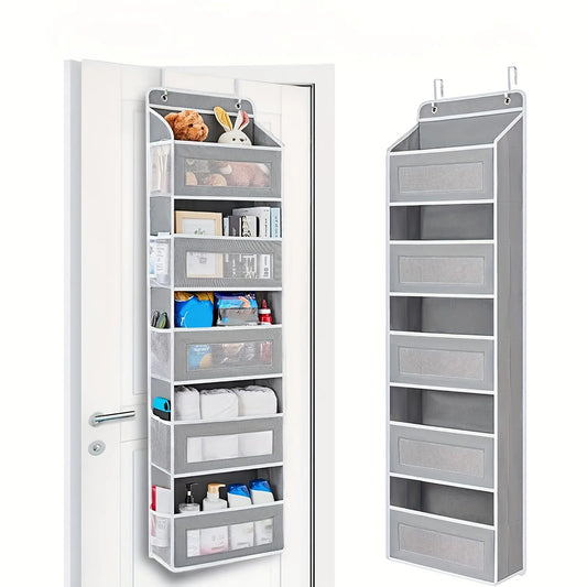 Over-the-Door Hanging Storage Box 4-Tier Fabric Organizer