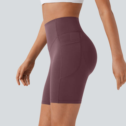 UltraSculpt High Waisted Scrunch Butt Lifting Tummy Control Pocket Shaping Workout Biker Shorts 5"/7"