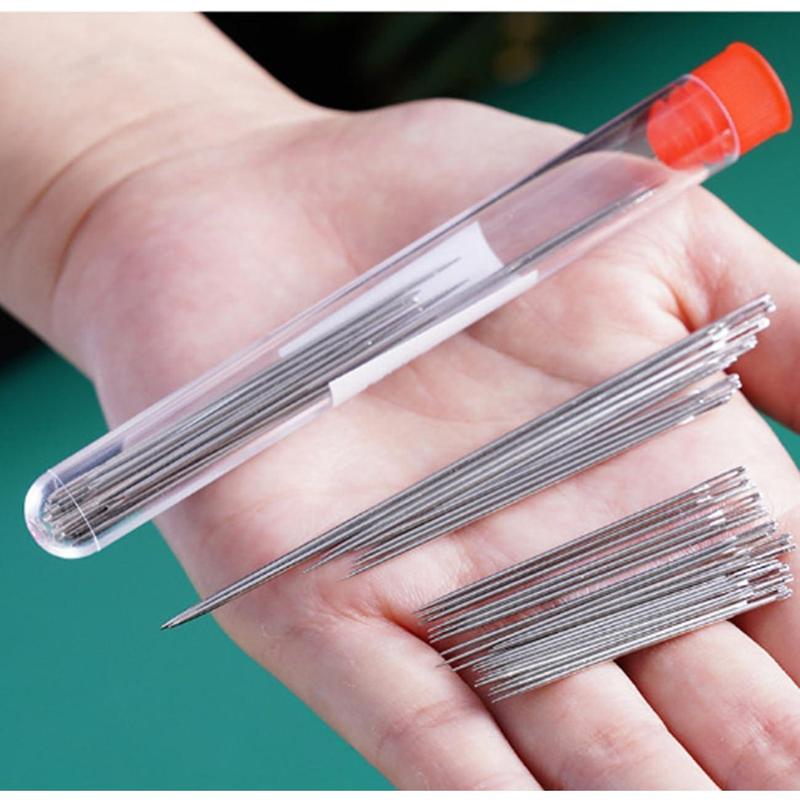 34PCS Big Eye Steel Needles Set