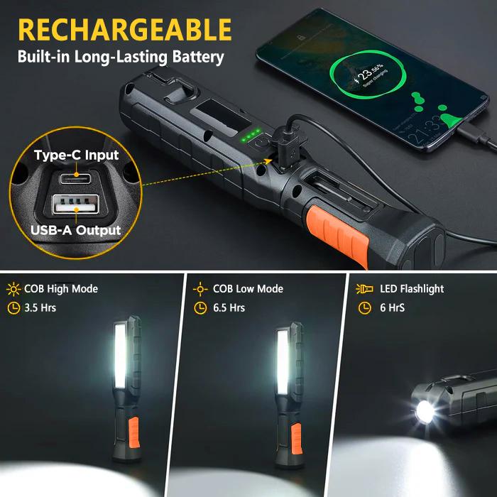 1700LM Work Light Flashlight,