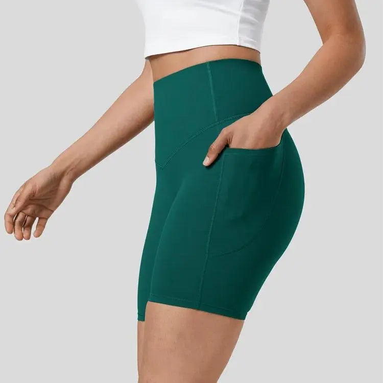 UltraSculpt High Waisted Tummy Control Pocket Shaping Training Biker Shorts 3"/5"/7"/9“