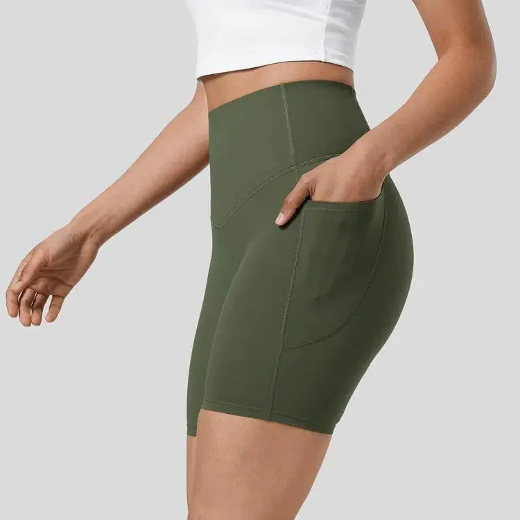 UltraSculpt High Waisted Tummy Control Pocket Shaping Training Biker Shorts 3"/5"/7"/9“
