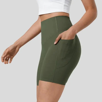 UltraSculpt High Waisted Tummy Control Pocket Shaping Training Biker Shorts 3"/5"/7"/9“
